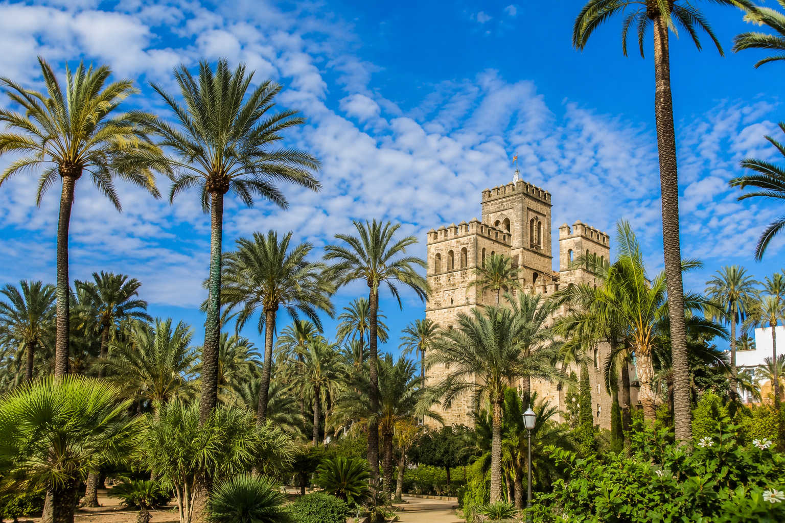 Vista de Elche con el Palmeral, Patrimonio de la Humanidad